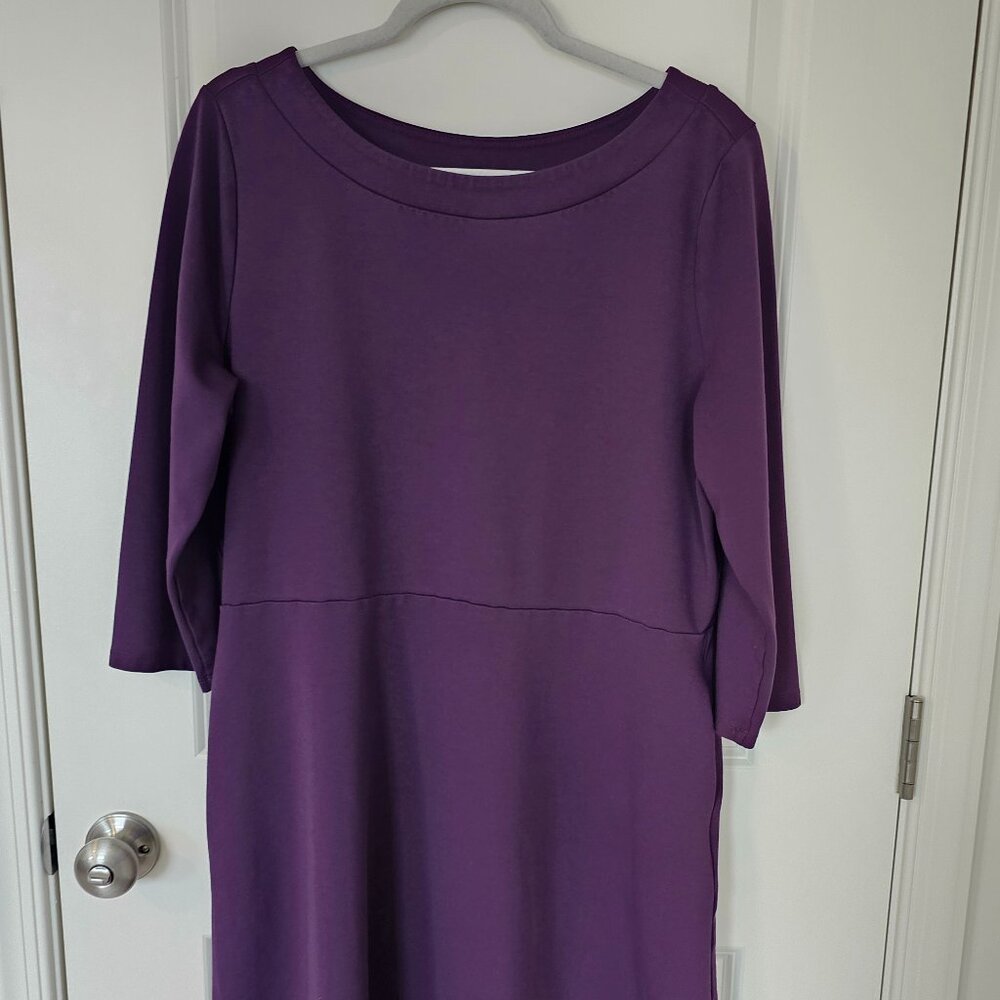 Ann Taylor Factory Womens 3/4 Sleeve Ponte Dress Size XL